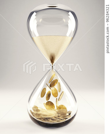 Time is money concept 3D Rendering 96284321
