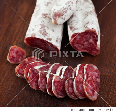 Fuet, traditional spanish sausage Fuet, traditional spanish sausage 96284618