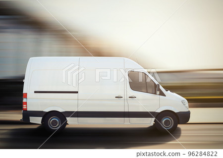 Truck on a city road . 3D Rendering 96284822