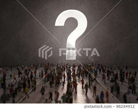 People with questions. 3D Rendering 96284912