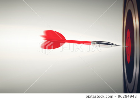 3D Rendering business competition with darts 96284948