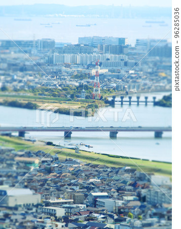 Scenery around Edogawa Tilt shift 96285036