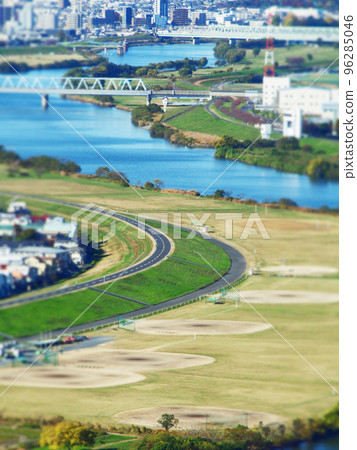 Scenery around Edogawa Tilt shift 96285046