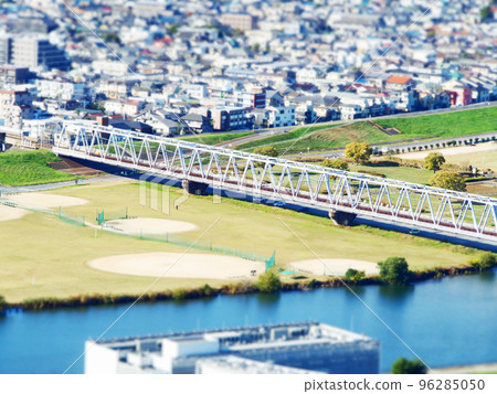 Scenery around Edogawa Tilt shift 96285050