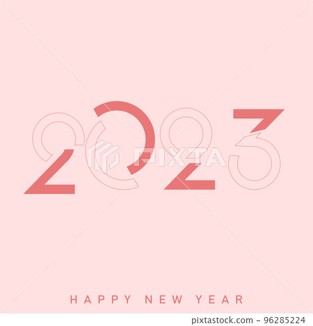 Happy New Year 2023 text typography design. Vector 96285224