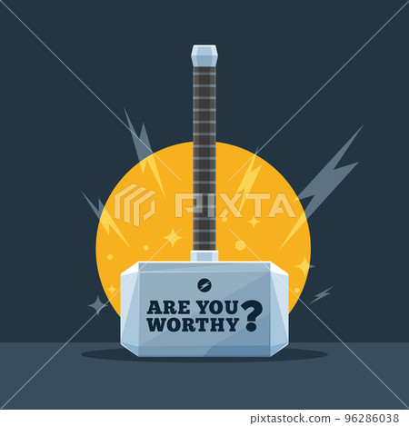 Stone Hammer with question are you worthy Stone Hammer with question are you worthy 96286038