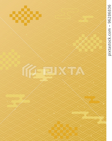 Gold Japanese pattern cloud background material Gold Japanese pattern cloud background material 96286836
