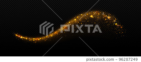 Stardust wave, golden dust trail with glitter 96287249