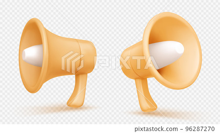 3d megaphone or loudspeaker render elements 96287270