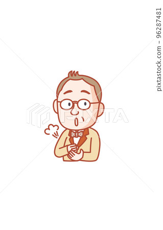 A man in his 50s who noticed the point of commentary A man in his 50s who noticed the point of commentary 96287481