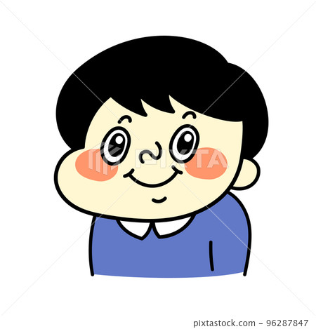 Smiling comical male character illustration material 96287847
