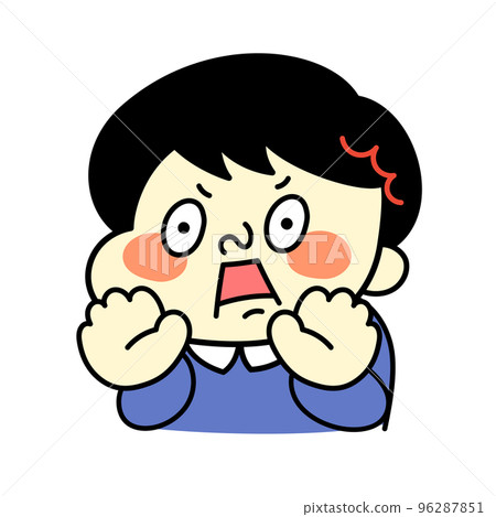 Surprised comical male character illustration material 96287851