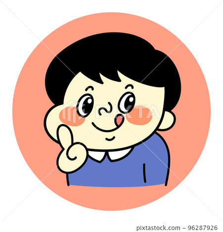 具有指向姿勢的滑稽男性角色插圖素材 具有指向姿勢的滑稽男性角色插圖素材 96287926