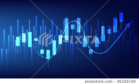 Economy and finance background. financial business statistics with candlesticks and bar chart Economy and finance background. financial business statistics with candlesticks and bar chart 96288199