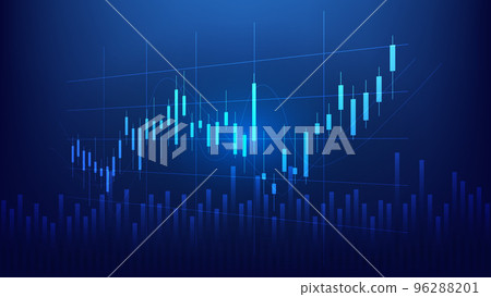 Economy and finance background. financial business statistics with candlesticks and bar chart Economy and finance background. financial business statistics with candlesticks and bar chart 96288201