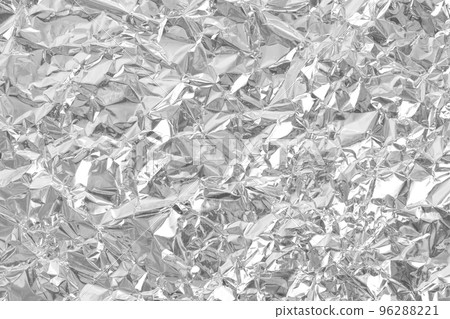 Silver foil leaf shiny texture, abstract grey wrapping paper for background and design art work. 96288221