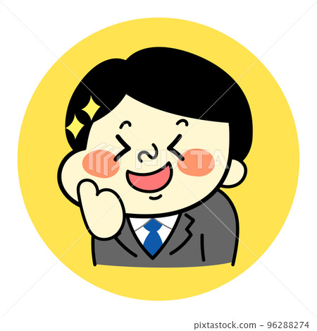 搞笑的男性角色插畫素材，搞好姿勢生意 96288274