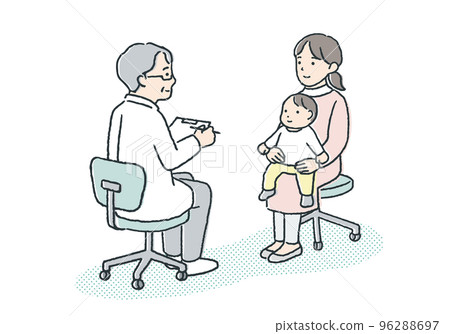 去看兒科醫生的母親和孩子 去看兒科醫生的母親和孩子 96288697