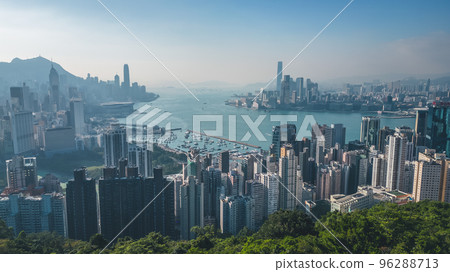 9 Nov 2022 Panoramic view of Hong Kong, from Red Incense Burner Summit 96288713