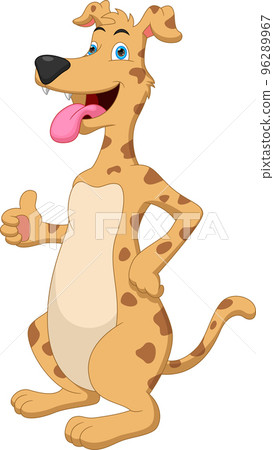 cartoon cute dog thumbs up cartoon cute dog thumbs up 96289967