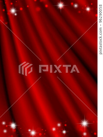 Red curtain and glitter background 96290058