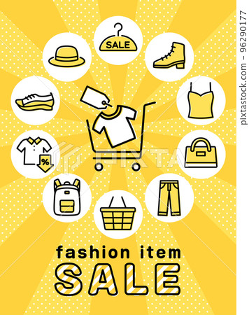 時尚項目銷售圓框圖標 96290177