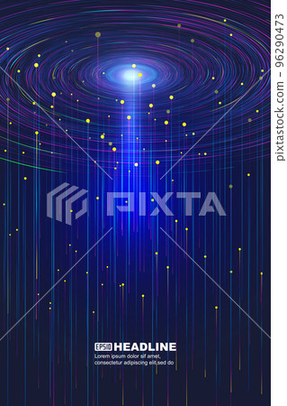 輻射射線焦宇宙渦旋組成互聯網絡技術背景。 96290473
