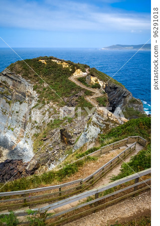 Punta socastro, also called punta fucino do porco. Cliffs and ocean view, Galicia, Spain Punta socastro, also called punta fucino do porco. Cliffs and ocean view, Galicia, Spain 96291018
