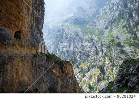 Cares trail - ruta del Cares - in Picos de Europa, Asturias, Spain 96291024