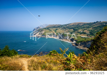 Ocean and cliffs view in Laredo, Cantabria, Spain Ocean and cliffs view in Laredo, Cantabria, Spain 96291025