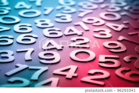 Mathematics background made with solid numbers 96291041