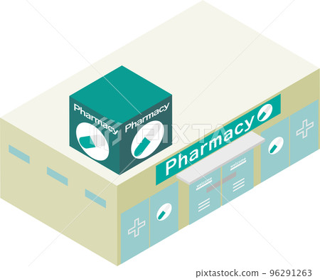 Isometric pharmacy illustration Isometric pharmacy illustration 96291263