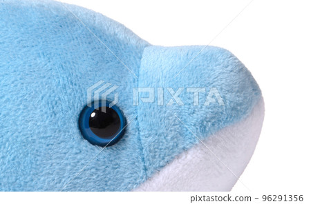 Pliuche green toy on white, closeup Pliuche green toy on white, closeup 96291356