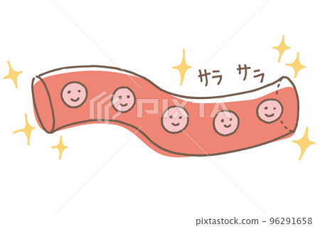 Healthy blood vessels, blood, red blood cells (color by line drawing) Healthy blood vessels, blood, red blood cells (color by line drawing) 96291658