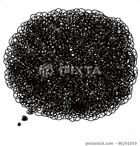 Speech balloon material that is deeply swirling, square, monochrome Speech balloon material that is deeply swirling, square, monochrome 96291859
