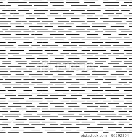 Seamless vector pattern of horizontal black thin lines with rounded ends. Seamless simple black and white geometric linear texture. 96292304