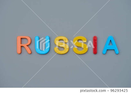 RUSSIA letters and copy space RUSSIA letters and copy space 96293425