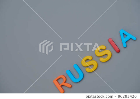 RUSSIA letters and copy space RUSSIA letters and copy space 96293426