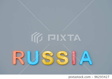 RUSSIA letters and copy space RUSSIA letters and copy space 96293427