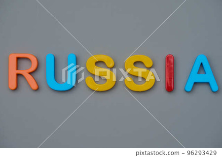 RUSSIA letters and copy space RUSSIA letters and copy space 96293429