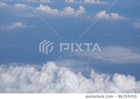 Summer clouds seen from an airplane Summer clouds seen from an airplane 96293430