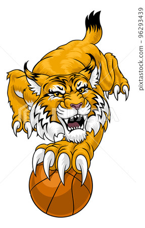 scared wildcat clipart logo