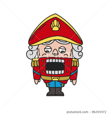 Enchanted prince. Hand drawn vector doodle nutcracker. Enchanted prince. Hand drawn vector doodle nutcracker. 96293472