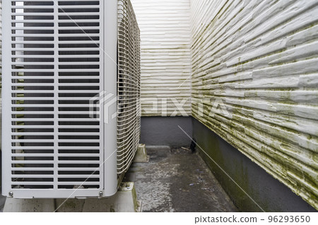 Air conditioner outdoor unit and siding veranda with green mold 96293650