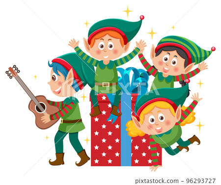 Christmas elf kids cartoon 96293727