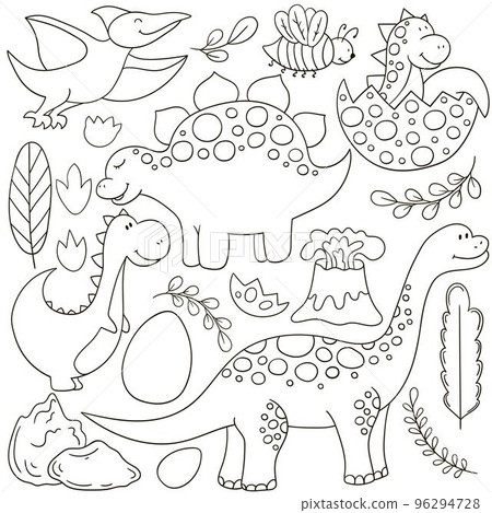 Coloring Illustration in hand drawn style. Children's drawings for your design 96294728