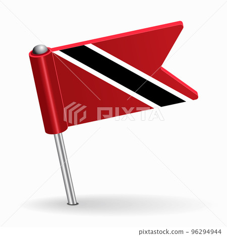 Trinidad and Tobago flag map pointer layout. Vector illustration. 96294944