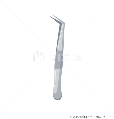 Dental tool cotton pliers forceps icon isolated on white background. Dental tool cotton pliers forceps icon isolated on white background. 96295928
