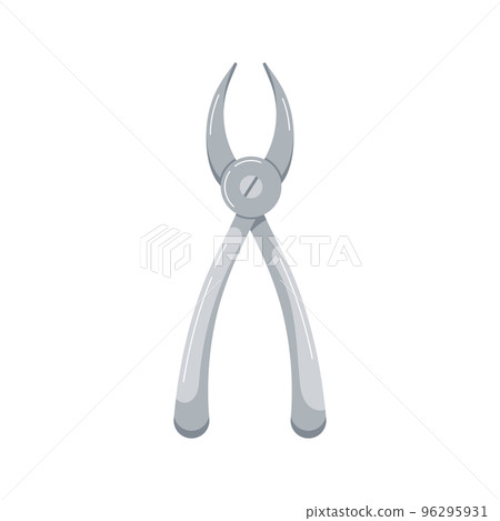 Dental tool extracting forcep icon isolated on white background. Dental tool extracting forcep icon isolated on white background. 96295931