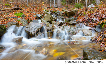 Small forest creek cascade. Long time exposure. Small forest creek cascade. Long time exposure. 96297052
